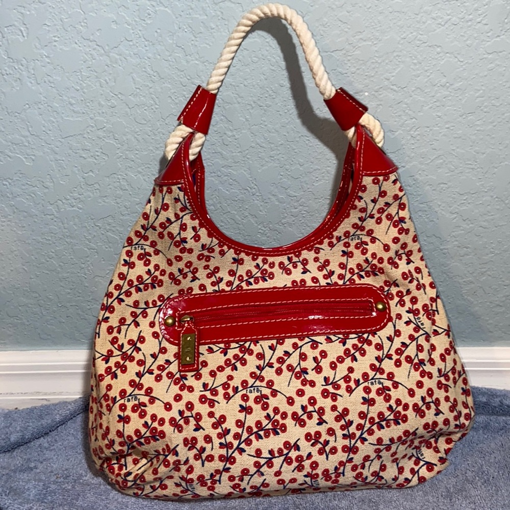 Vintage Like New Rafé canvas floral tote purse bag
